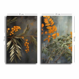 Wallity Conjunto de 3 Lienzos Decorativos Multicolor